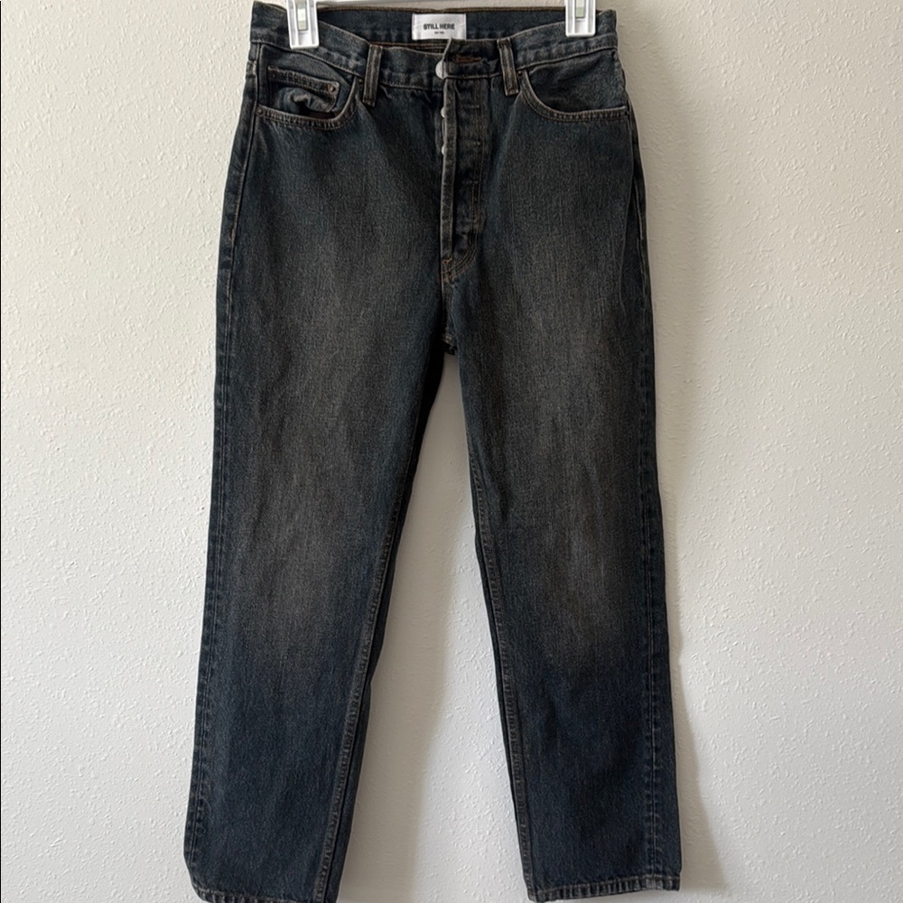 Still Here Women’s Tate Straight Leg Jeans - Dark Blue